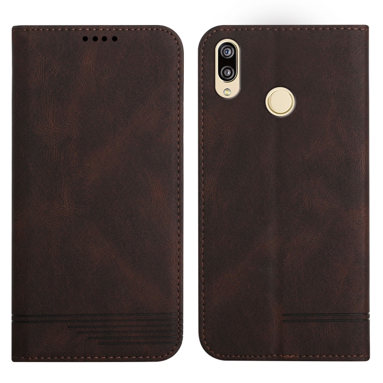 

For Huawei P20 Lite Strong Magnetic Leather Case(Brown)