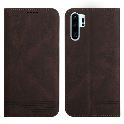 

For Huawei P30 Pro Strong Magnetic Leather Case(Brown)