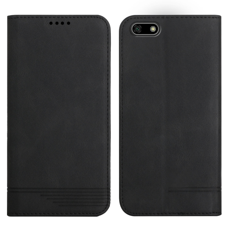 

For Huawei Y5 2018 Strong Magnetic Leather Case(Black)