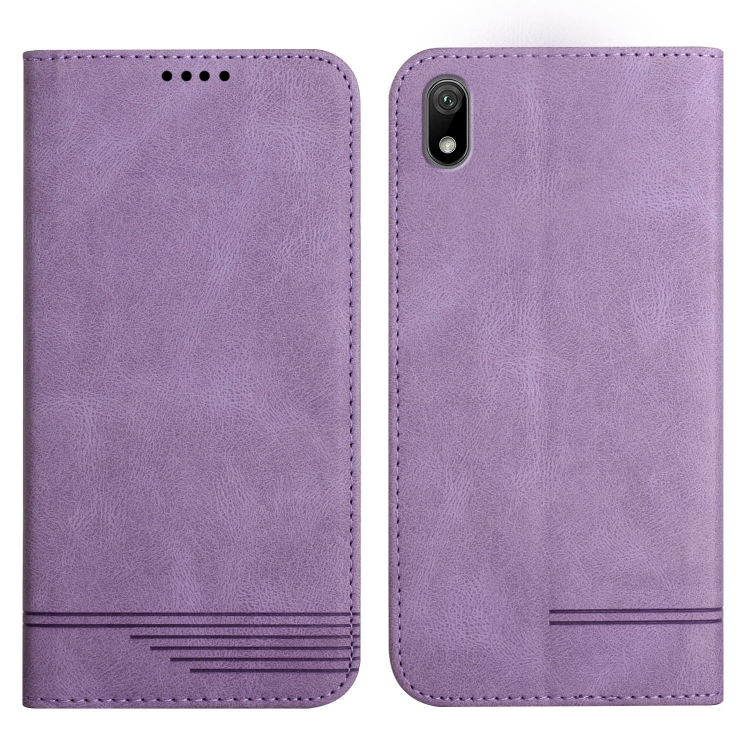 

For Huawei Y5 2019 Strong Magnetic Leather Case(Purple)