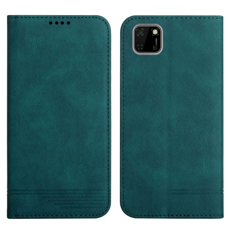 

For Huawei Y5p 2020 Strong Magnetic Leather Case(Green)