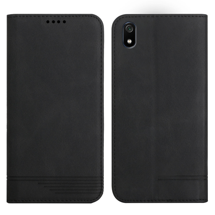 

For Xiaomi Redmi 7A Strong Magnetic Leather Case(Black)