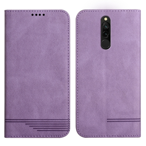 

For Xiaomi Redmi 8 / 8A Strong Magnetic Leather Case(Purple)