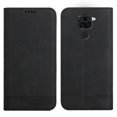 

For Xiaomi Redmi Note 9 Strong Magnetic Leather Case(Black)