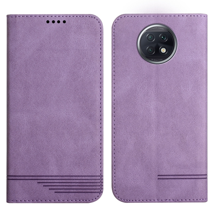 

For Xiaomi Redmi Note 9T Strong Magnetic Leather Case(Purple)
