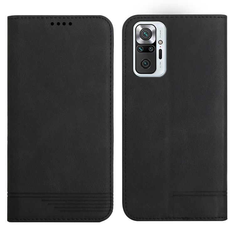

For Xiaomi Redmi Note 10 Pro Strong Magnetic Leather Case(Black)