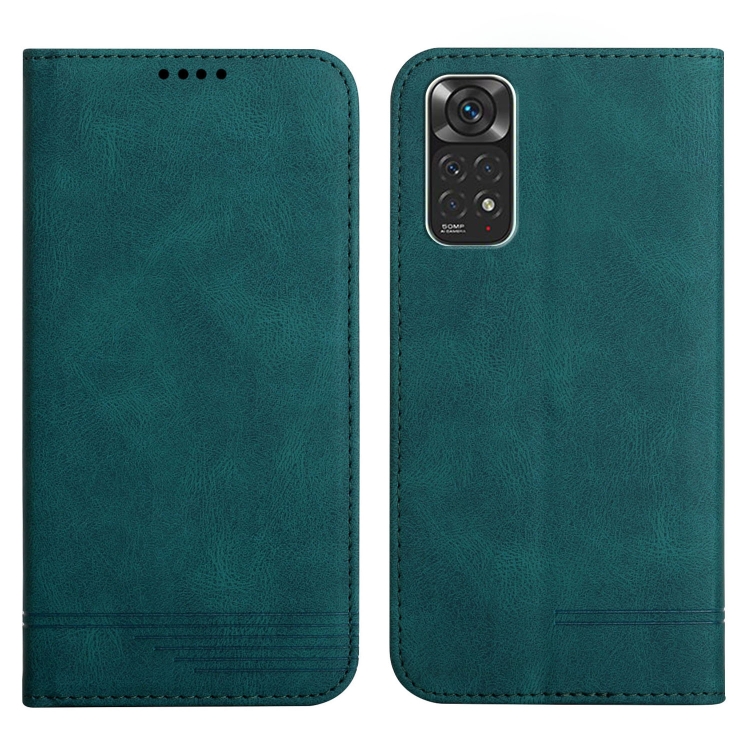 

For Xiaomi Redmi Note 11 4G Strong Magnetic Leather Case(Green)