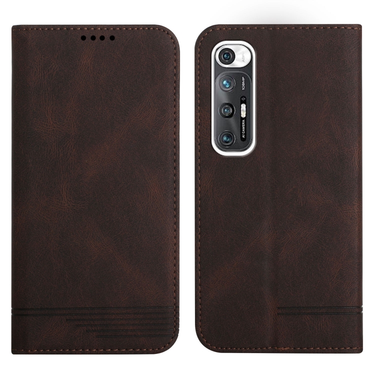 

For Xiaomi Mi 10S Strong Magnetic Leather Case(Brown)