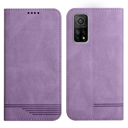 

For Xiaomi Mi 10T Strong Magnetic Leather Case(Purple)