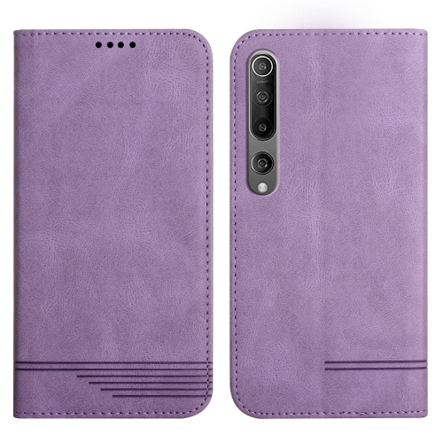 

For Xiaomi Mi 10 / 10 Pro Strong Magnetic Leather Case(Purple)