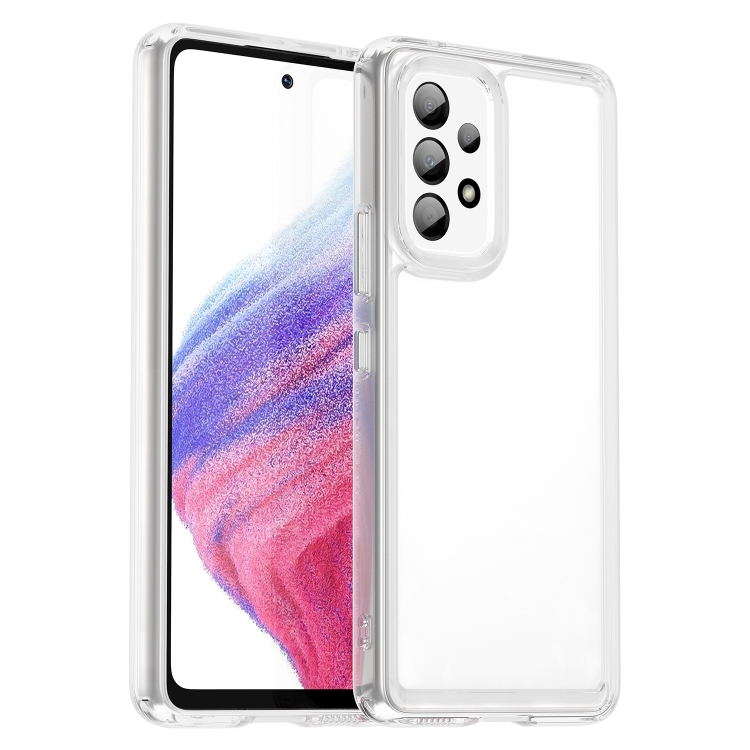 

For Samsung Galaxy A53 Colorful Series Acrylic + TPU Phone Case(Transparent)