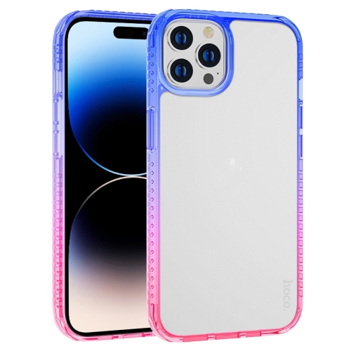 

hoco Rainbow Gradient Skin Feel Phone Case For iPhone 14 Pro Max(Blue Purple)