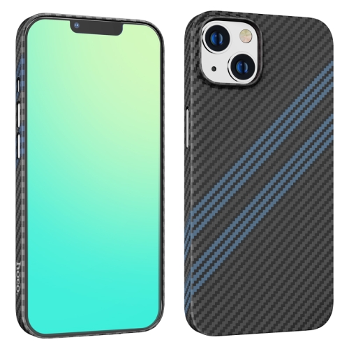 

hoco Cave Slim PC Phone Case For iPhone 14(Black Blue)