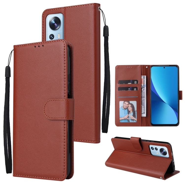 

For Xiaomi 12 Lite 3 Card Slots Multifunctional Leather Phone Case(Brown)