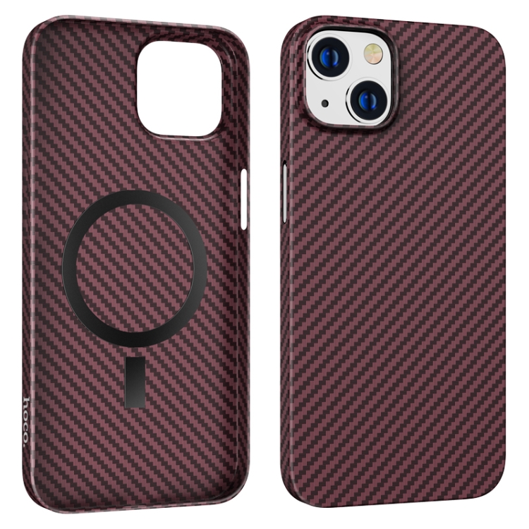 

For iPhone 14 hoco Cave Ultra-thin Magnetic PC Phone Case (Red)
