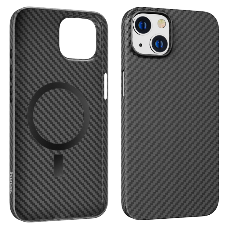 

For iPhone 14 Plus hoco Cave Ultra-thin Magnetic PC Phone Case (Black)