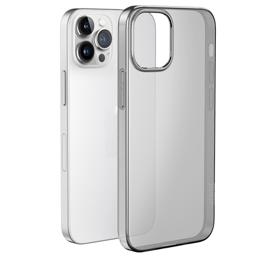 hoco Light Series Soft TPU Phone Case For iPhone 14 Pro(Transparent Black)