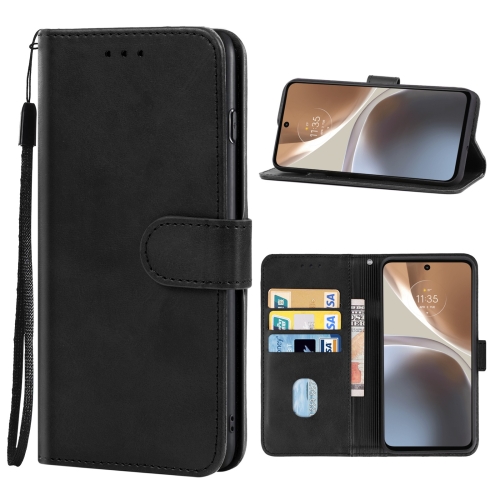For Motorola Moto G32 Leather Phone Case(Black)