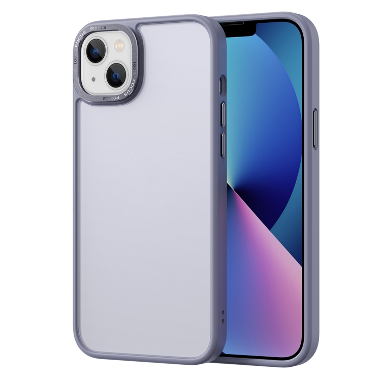 

Gold Version Frosted Back Shockproof Phone Case For iPhone 14(Grey)
