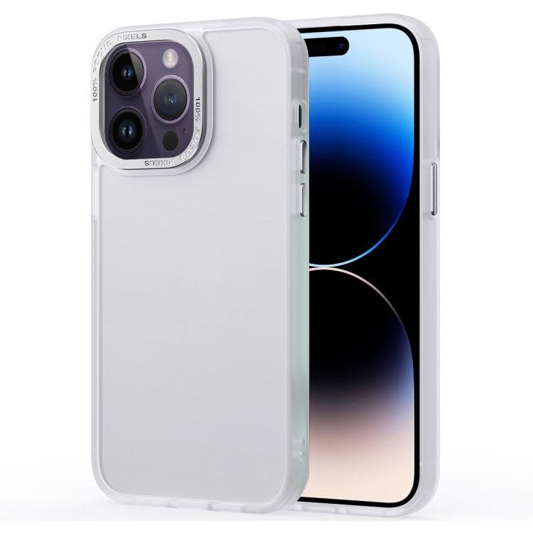 

Gold Version Frosted Back Shockproof Phone Case For iPhone 14 Pro(Silver)