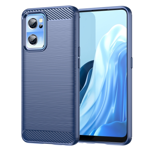 

For OnePlus Nord CE 2 5G Brushed Texture Carbon Fiber TPU Phone Case(Blue)