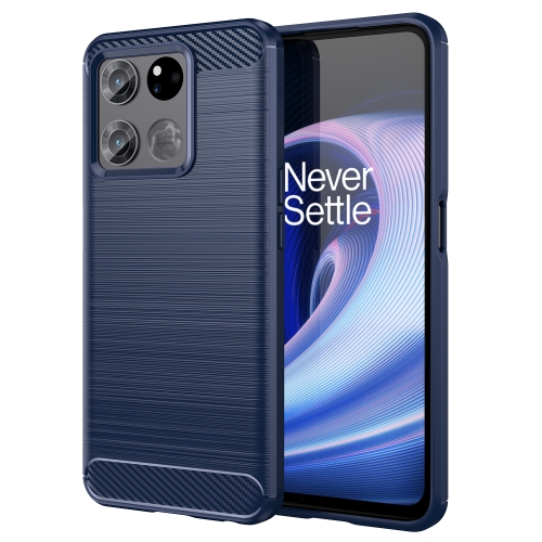 

For OnePlus Ace Racing Brushed Texture Carbon Fiber TPU Phone Case(Blue)