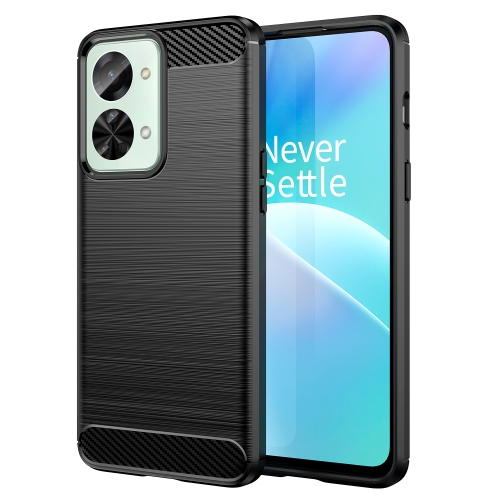 

For OnePlus Nord 2T Brushed Texture Carbon Fiber TPU Phone Case(Black)