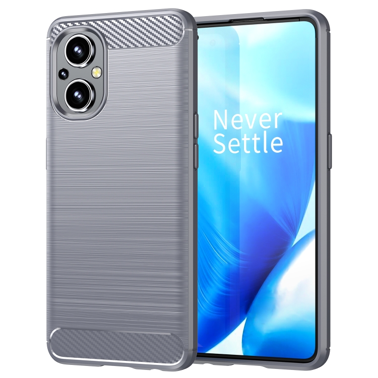 

For OPPO F21 Pro 5G Brushed Texture Carbon Fiber TPU Phone Case(Grey)