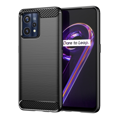 For Realme C53 Brushed Texture Carbon Fiber TPU Phone Case(Black)