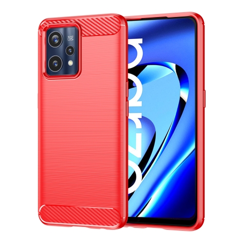 

For Realme Narzo 50 Pro Brushed Texture Carbon Fiber TPU Phone Case(Red)