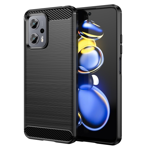 

For Xiaomi Poco X4 GT Brushed Texture Carbon Fiber TPU Phone Case(Black)