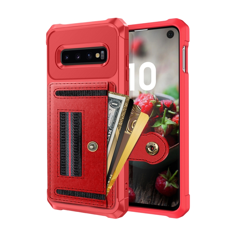 

For Samsung Galaxy S10e ZM06 Card Bag TPU + Leather Phone Case(Red)