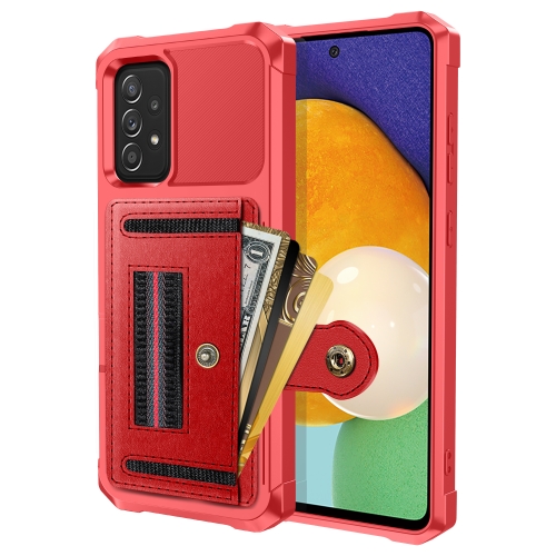 

For Samsung Galaxy A53 5G ZM06 Card Bag TPU + Leather Phone Case(Red)