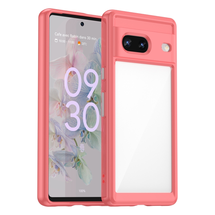 

For Google Pixel 7 5G Colorful Series Acrylic + TPU Phone Case(Red)