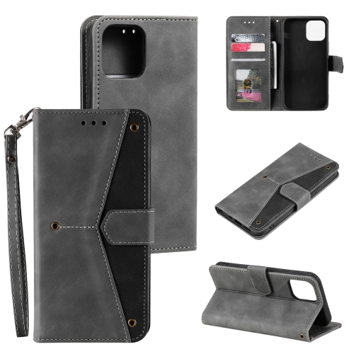 

Stitching Calf Texture Leather Case For iPhone 14 Pro(Grey)