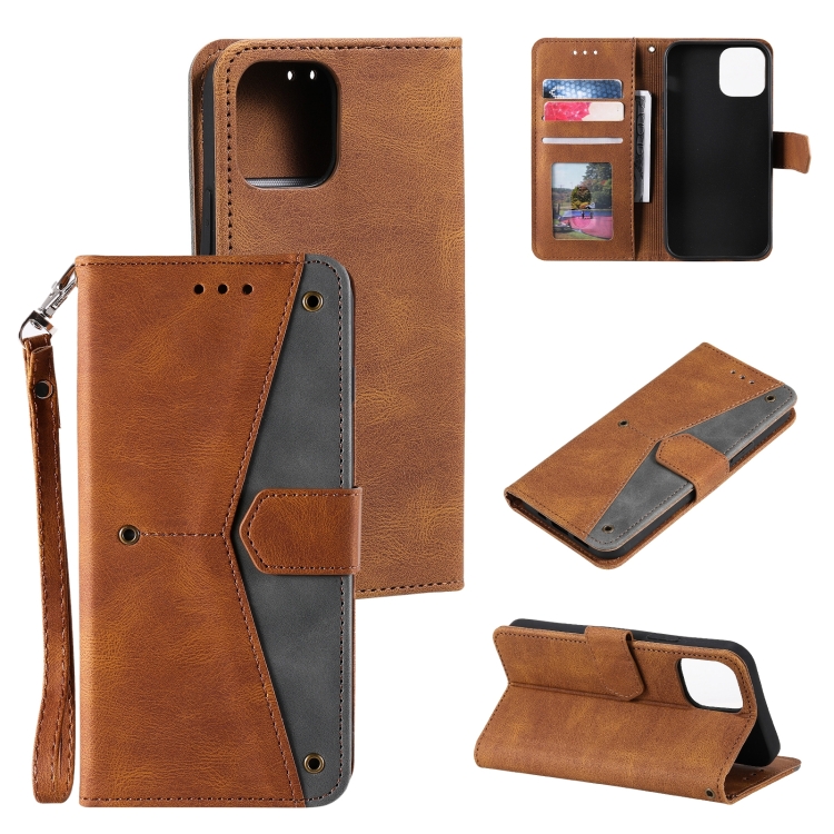 

Stitching Calf Texture Leather Case For iPhone 14 Max(Brown)
