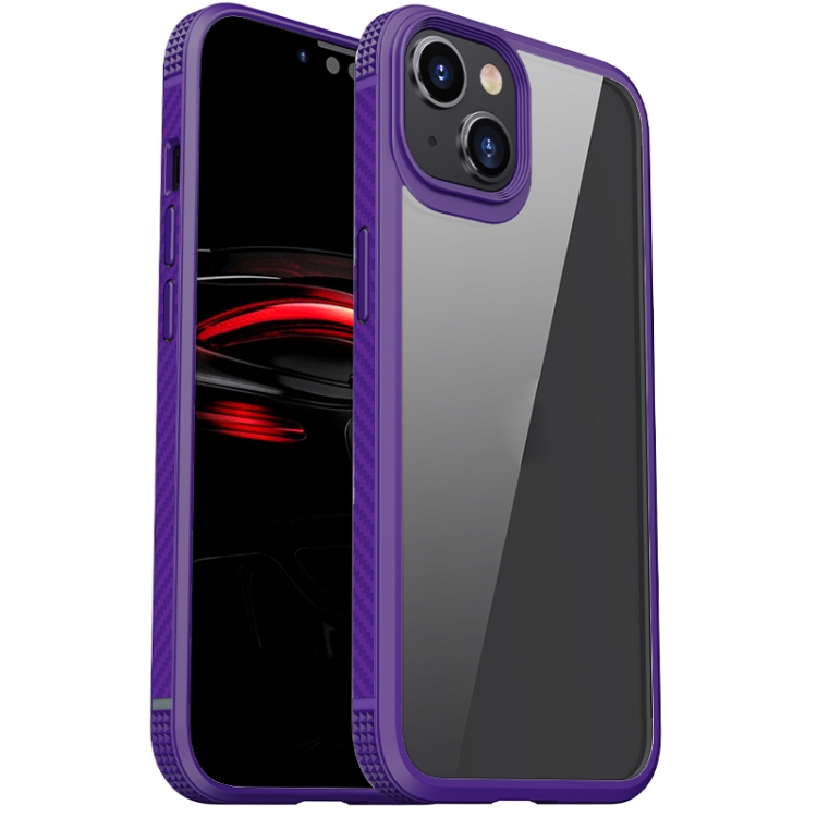 

For iPhone 14 Plus iPAKY Shockproof PC + TPU Protective Phone Case (Purple)