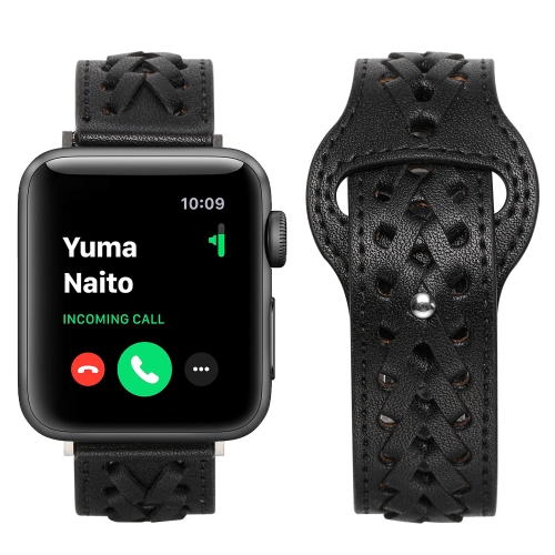 

Woven Watch Strap For Apple Watch Series 8&7 41mm / SE 2&6&SE&5&4 40mm / 3&2&1 38mm(Black)