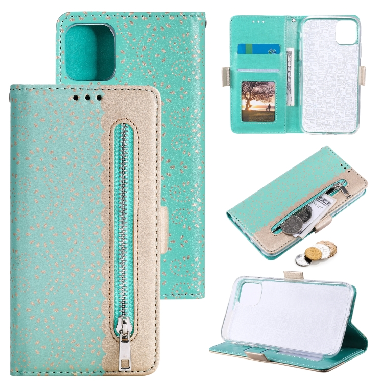 

Double Button Zipper Leather Case For iPhone 14 Pro Max(Green)