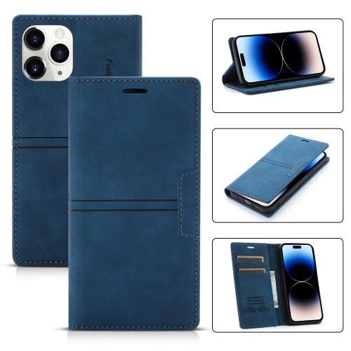 

For iPhone 14 Pro Magnetic Leather Phone Case(Blue)
