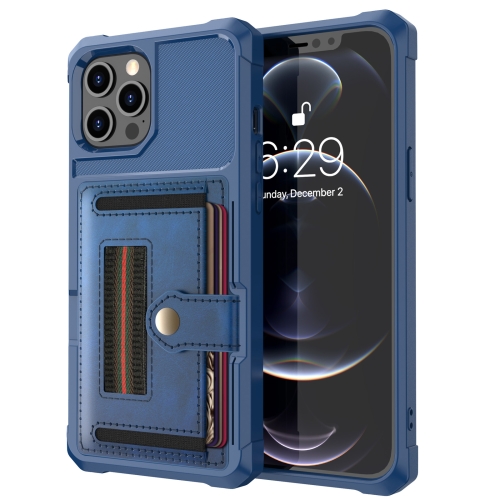 

ZM06 Card Bag TPU + Leather Phone Case For iPhone 11 Pro Max(Blue)