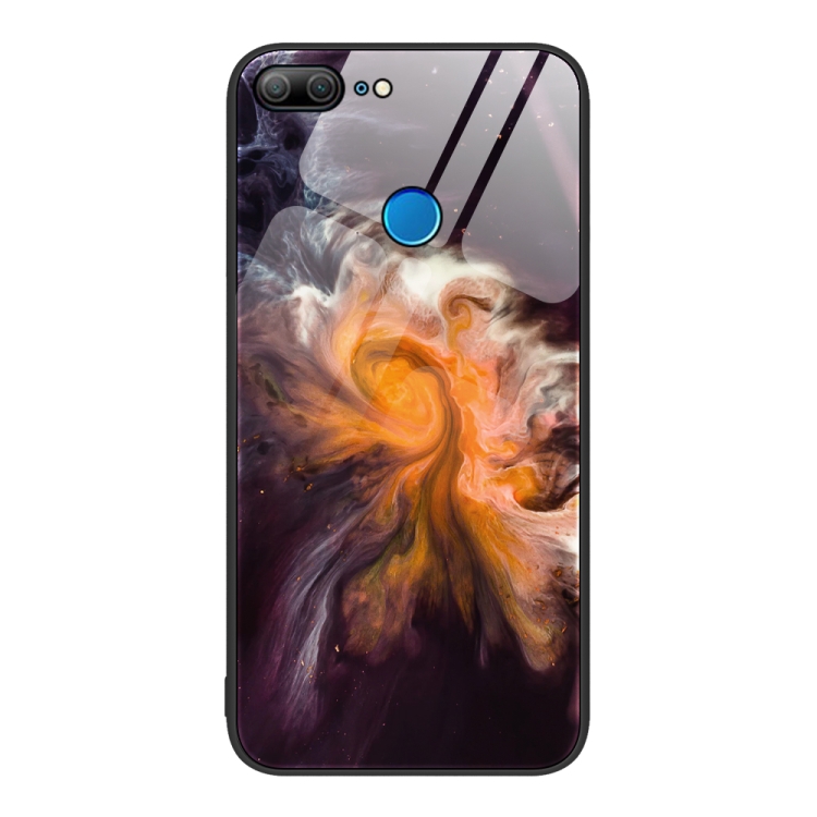 

For Honor 9 Lite Marble Pattern Glass Protective Phone Case(Typhoon)