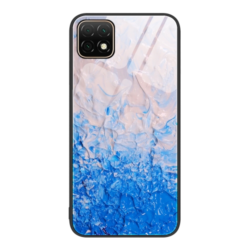 

For Huawei Enjoy 20 5G Marble Pattern Glass Protective Phone Case(Ocean Waves)