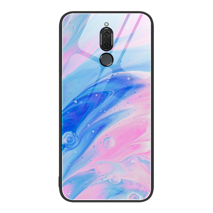 

For Huawei Maimang 6 Marble Pattern Glass Protective Phone Case(Pink)