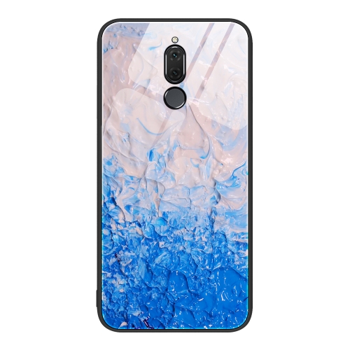 

For Huawei Maimang 6 Marble Pattern Glass Protective Phone Case(Ocean Waves)