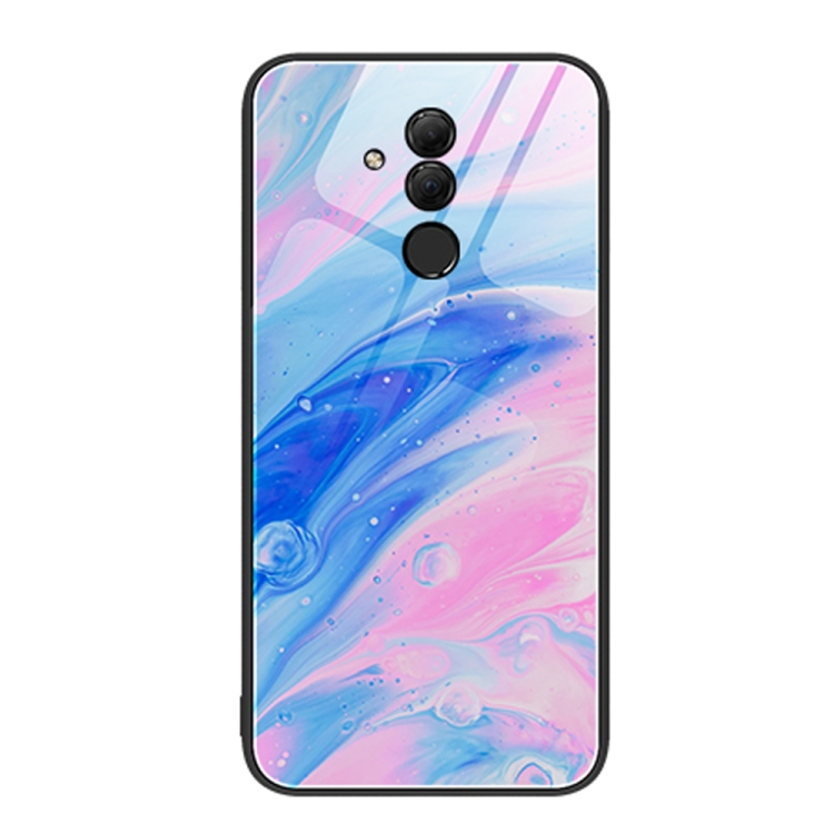 

For Huawei Maimang 7 Marble Pattern Glass Protective Phone Case(Pink)