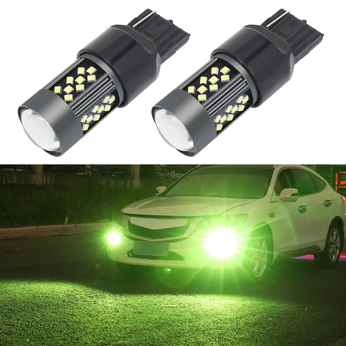 1 paire 7443 12V 7W feu antibrouillard LED continu pour voiture (Lime Light)