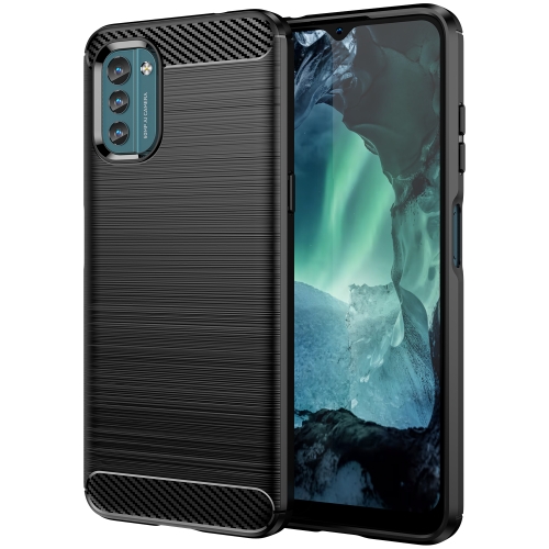 

For Nokia G11 Brushed Texture Carbon Fiber TPU Phone Case(Black)