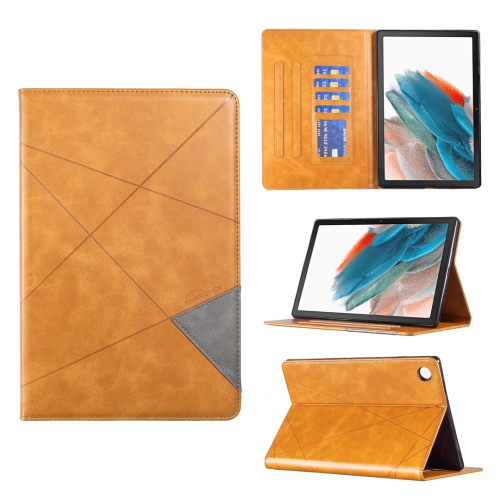 

For Samsung Galaxy Tab A8 2022 SM-X200/X205 Prismatic Leather Tablet Case(Yellow)