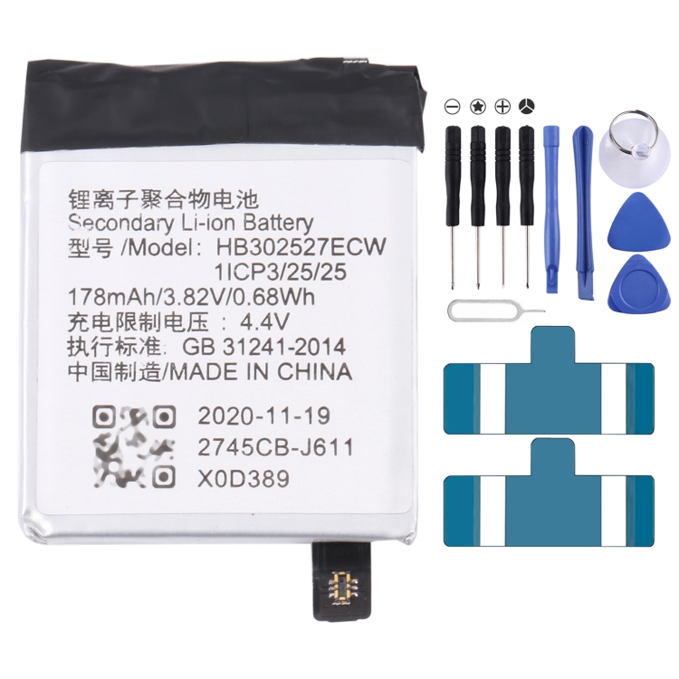 

178mAh HB302527ECW For Honor Watch Magic GT 42MM Li-Polymer Battery Replacement